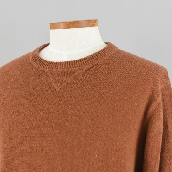 Eddie Bauer Orange Crewneck Cotton Sweater Men's Large - Picture 5 of 9